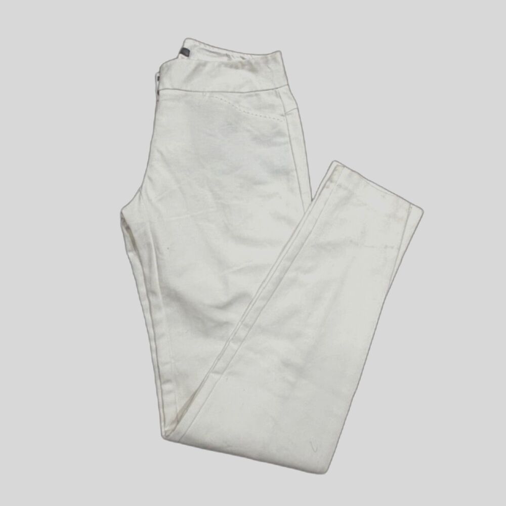 Tahari White Slim Fit Pants Size 2 Stretch Casual Work